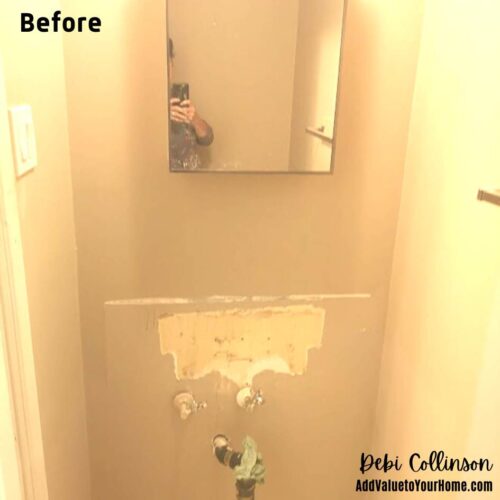 How I updated my powder room for under $1,000 in a weekend! - Debi ...